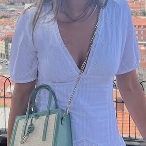 White Linen Mini Dress | Zara